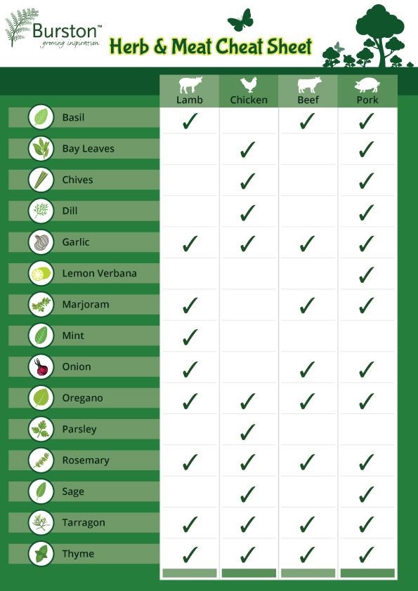 Herb and Meat - BBQ cheat sheet - Burston Garden Centre