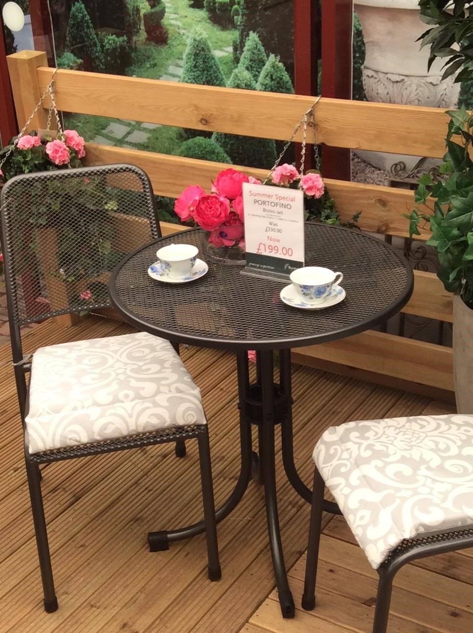 Smaller Portofino - Outdoor table and chairs - BBQ Sale at Burston Garden Centre