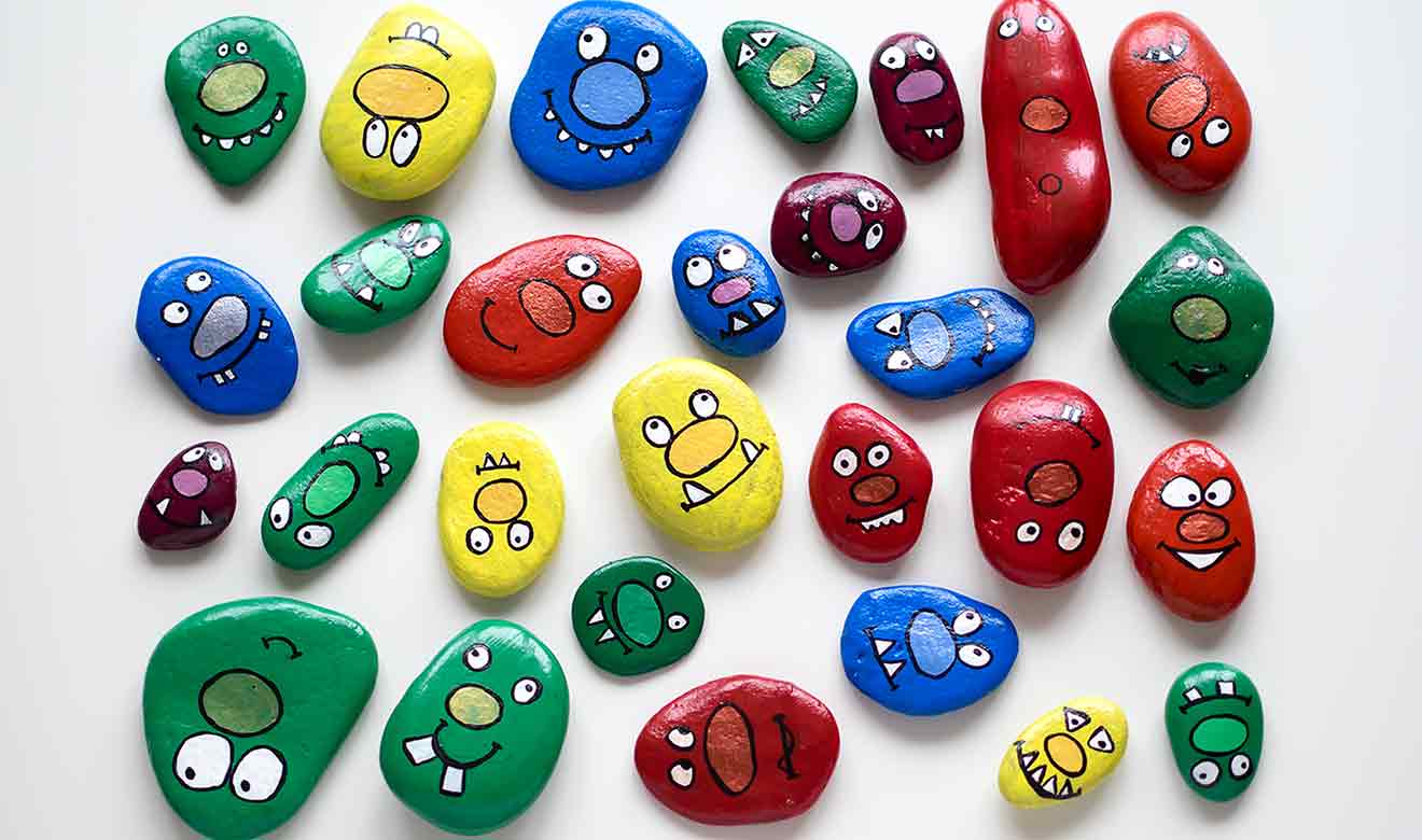 rock painting at Burston Garden Centre