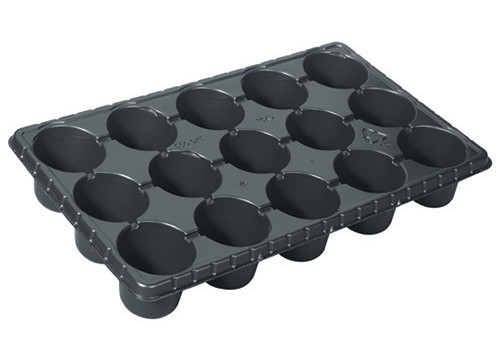 Plastic plant pot trays