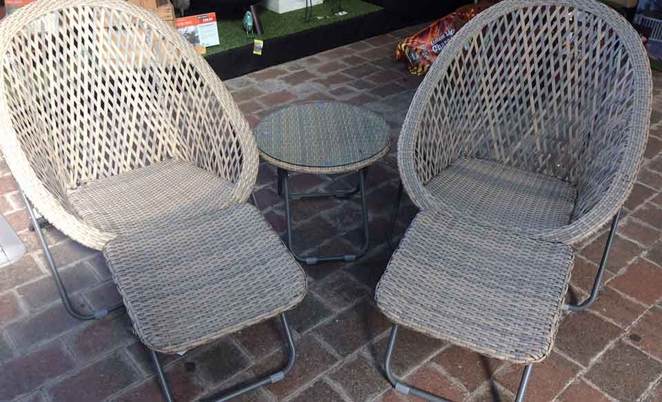 Old Basket Folding Lounge Set Old Basket Folding Lounge Set