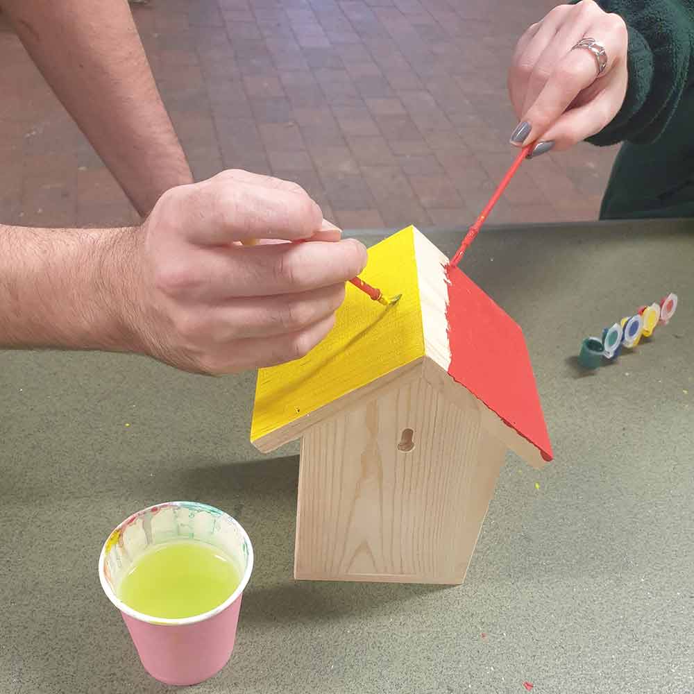 Paint a bird feeder with Burston Garden Centre Paint a bird feeder with Burston Garden Centre